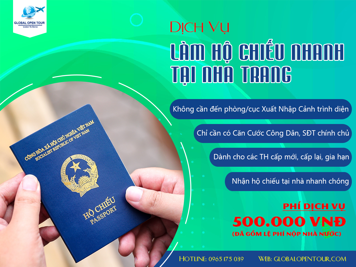 Dịch vụ làm hộ chiếu nhanh tại Nha Trang