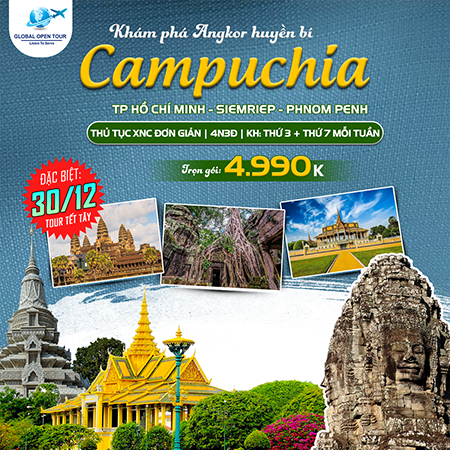 Tour Campuchia khám phá angkor huyền bí