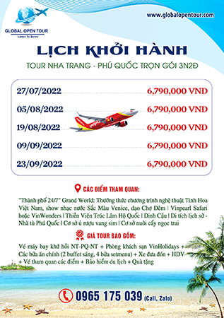 Tour Nha Trang - Phú Quốc 3N2Đ