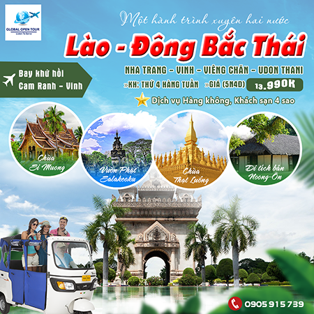 Tour Lào - Đông Bắc Thái