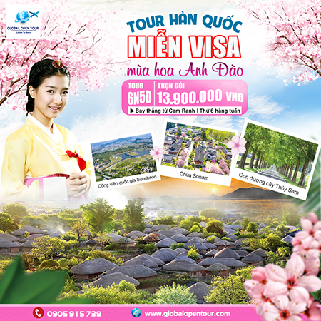 Tour du lịch Hàn Quốc miễn Visa